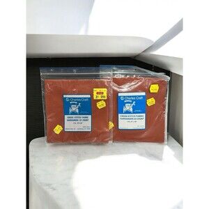 Vtg CHARLES CRAFT LOT OF CROSS STITCH FABRICS Hardringer 22 COUNT 12 x 18 Rust